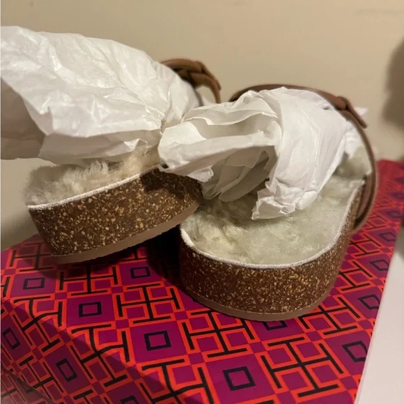 Tory Burch Miller Cloud Shearling Sandal-Sz 9 - Picture 8 of 12